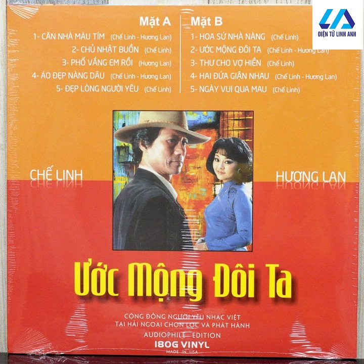 Đĩa than Ước mộng đôi ta Chế Linh Hương Lan