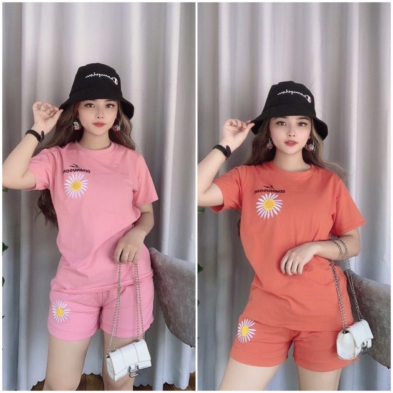 Sét Bộ Đùi Thêu Hoa Mặc Nhà