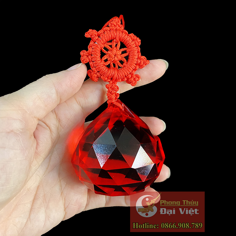 Quả cầu treo Vát Cạnh - màu Đỏ