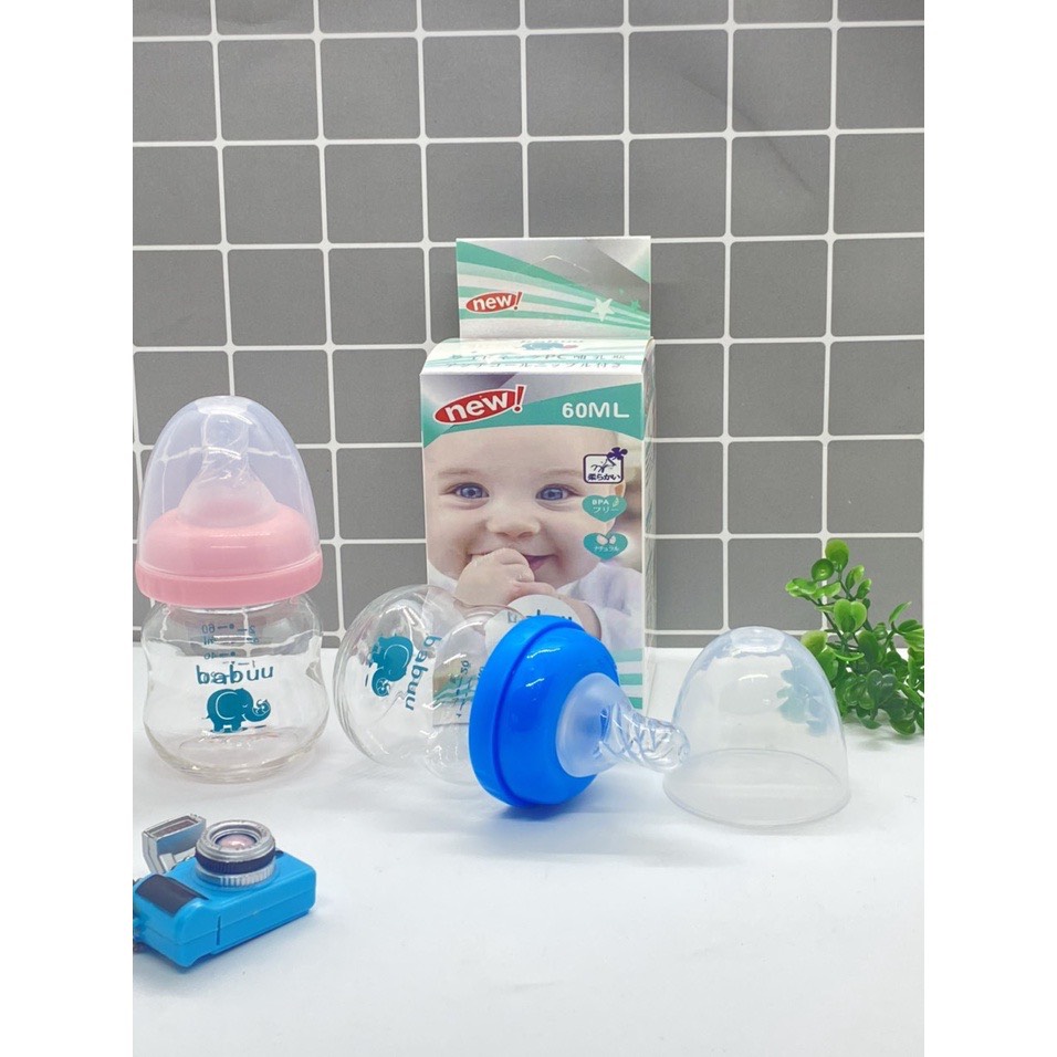 Bình Babuu 60ml cho bé sơ sinh