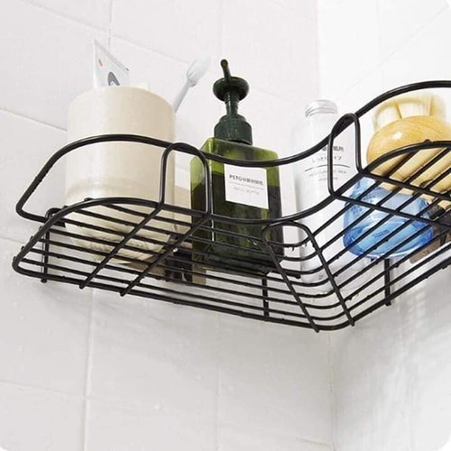 Kệ Góc Đen treo Dán Góc Tường siêu chắc (MÀU ĐEN)