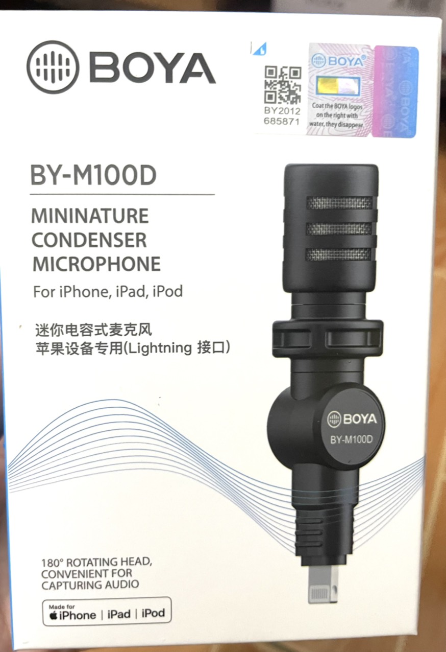 MicroBoya BY-M100D  Cổng Lightning Đạt Chuẩn MFi Thu Âm Cho Các Thiết Bị IOS (IPhone, IPad, IPod)