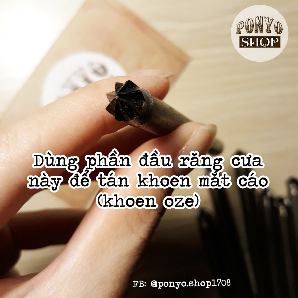 Dụng cụ tán khoen mắt cáo oze (thanh chẻ khoen oze)