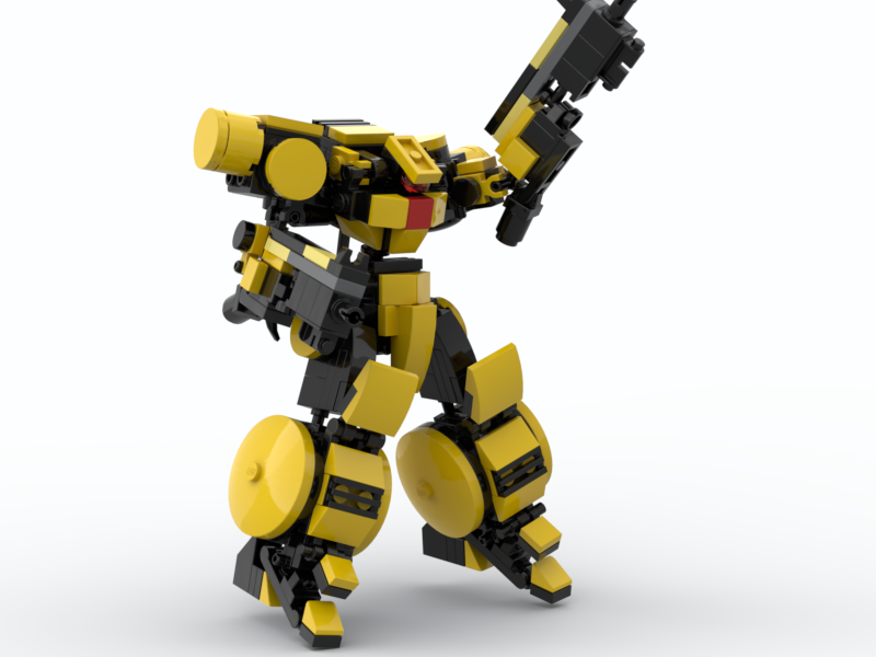 Le Go Đồ Chơi Lắp Ráp Robot Mech Moc Steel Yellow