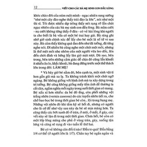 Viết Cho Các Bà Mẹ Sinh Con Đầu Lòng (BS Hồng Ngọc)