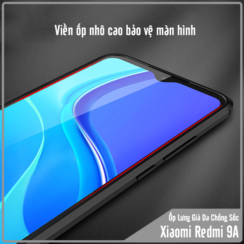 Ốp lưng cho Xiaomi Redmi 9A Giả da chống sốc