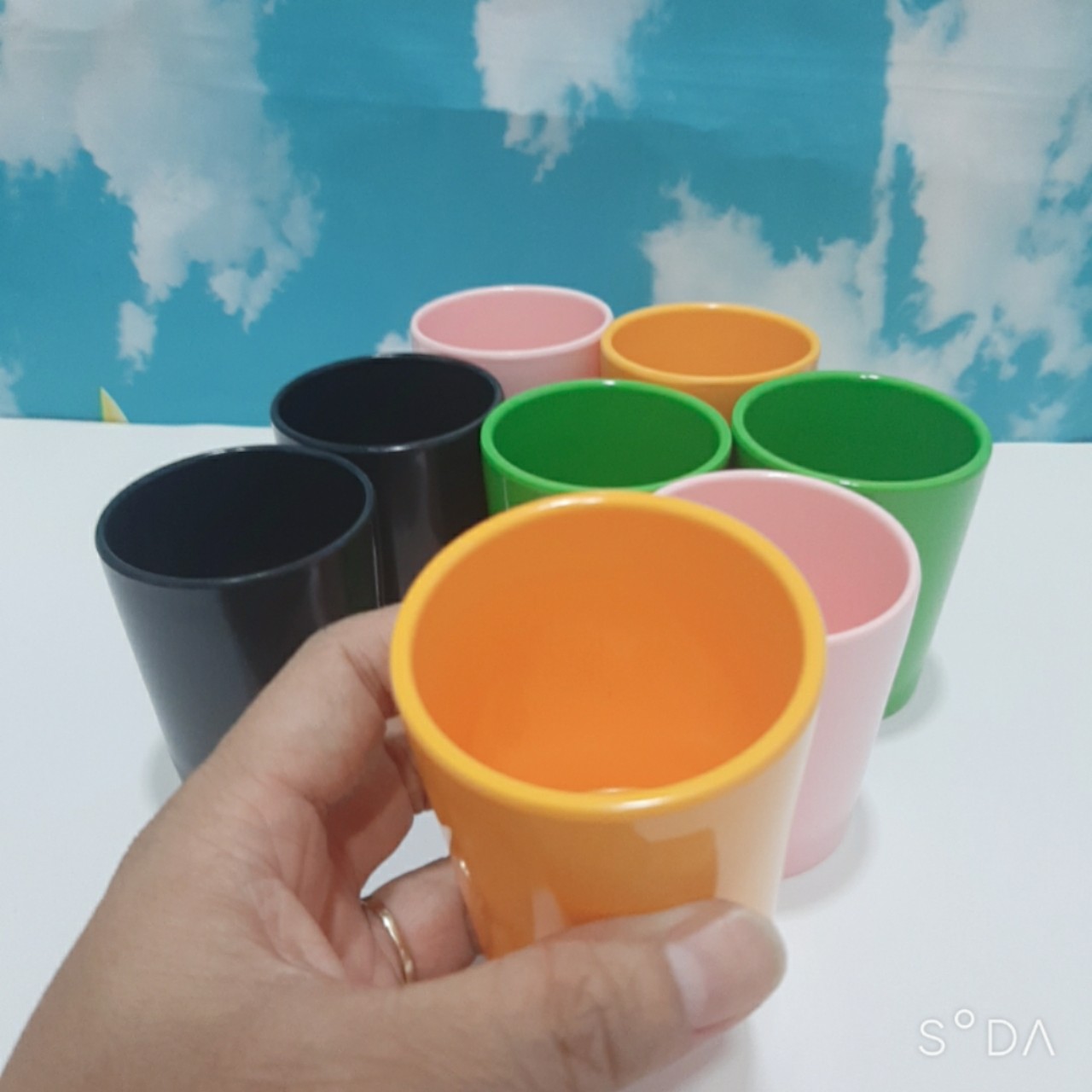 Set 20 Ly nhựa Melamine đủ màu