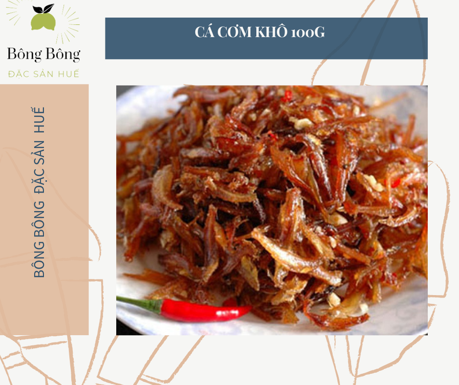 100 GRAM CÁ CƠM KHÔ - ĐẶC SẢN HUẾ BÔNG BÔNG