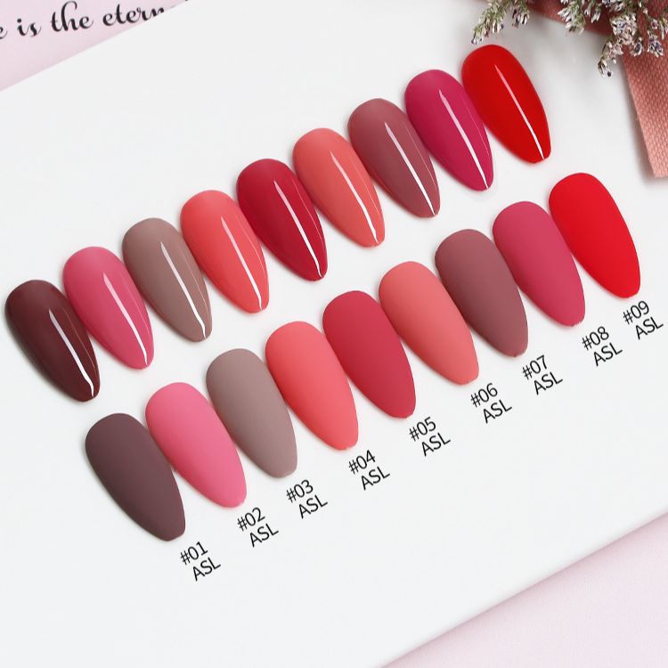 [HCM]Sơn gel AS red - Màu hồng đỏ mã ASL