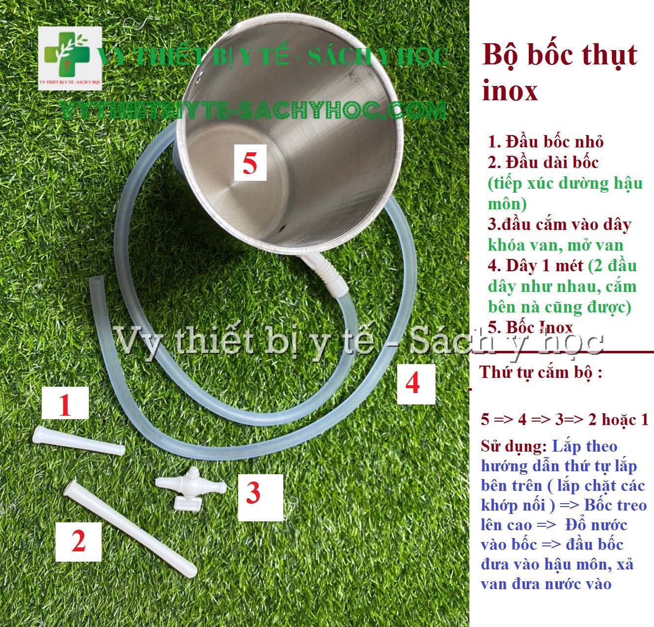 Bộ Bốc Thụt Hậu Môn Inox Và Phụ Kiện