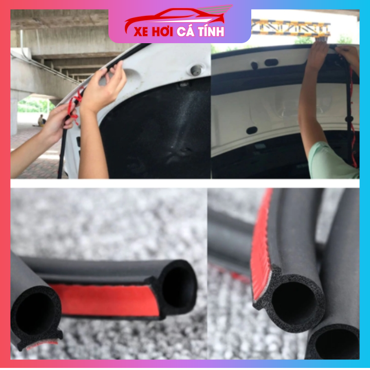 Gioăng cao su chữ D dai 5 Met với keo 3M siêu dính - chống ồn chống bụi hiệu quả
