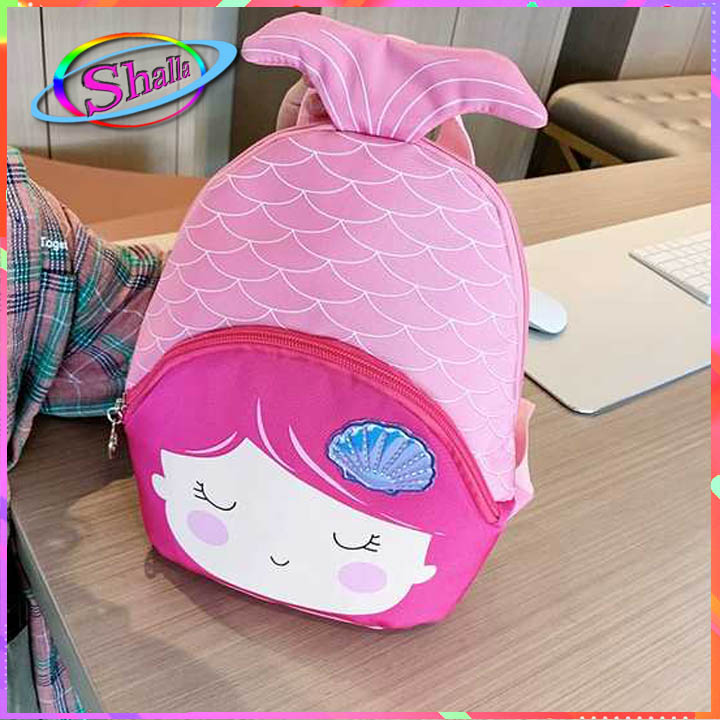 Balo cho bé đi học tiên cá mini thời trang QAZ2 Shalla