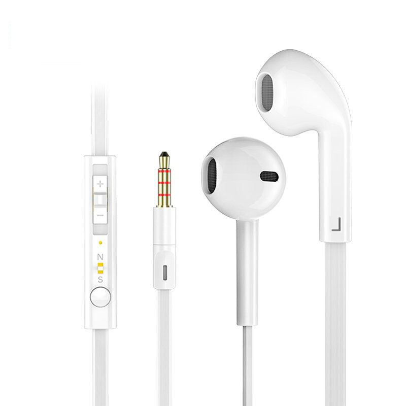 Tai nghe nhét tai S389 dây dẹp chống rối, Super Bass tương thích cho iPhone,iPad, Samsung, Huawei, xiaomi