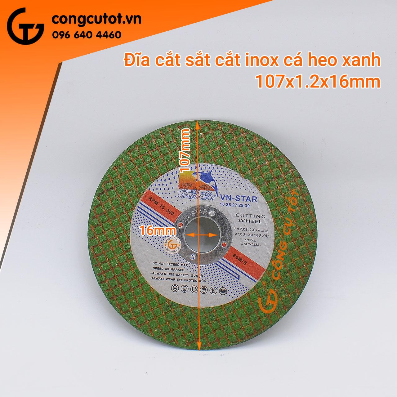 Đá cắt sắt, inox cá heo xanh