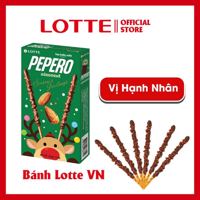 (7 Vị) Bánh Que Pepero Lotte Hàn Quốc 32g