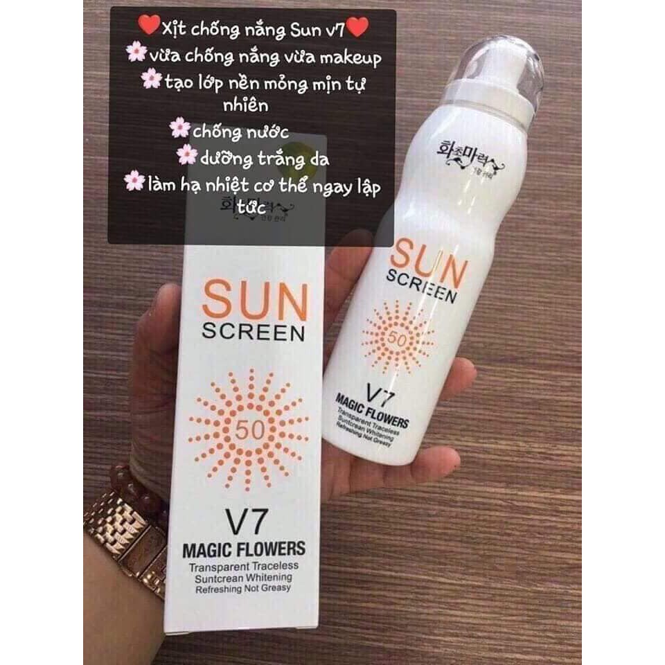XỊT CHỐNG NẮNG SUN SCREEN V7 SPF50