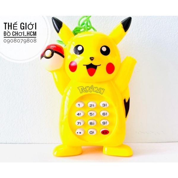 [HOT-RẺ] Đồ chơi điện thoại Pikachu dùng pin bấm số ra tiếng rất đáng yêu dành cho các bé cưng