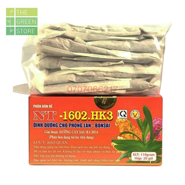 Phân bón tan chậm cho lan dạng túi lọc NT-1602.HK3 (giai đoạn dưỡng cây sau ra hoa)