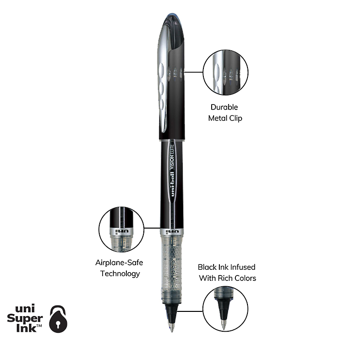 Water based ink pen ub-205 (0.5mm) /ub-200 (0.8mm) Vision Elite-ni-ball