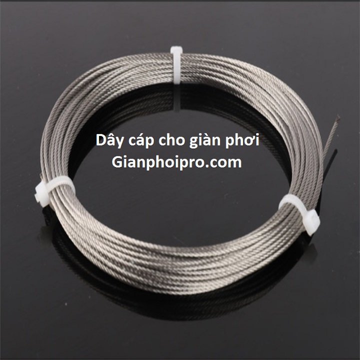 Dây cáp giàn phơi thông minh, Sợi cáp cho giàn phơi thông minh ( Loai Tốt Inox 304 )