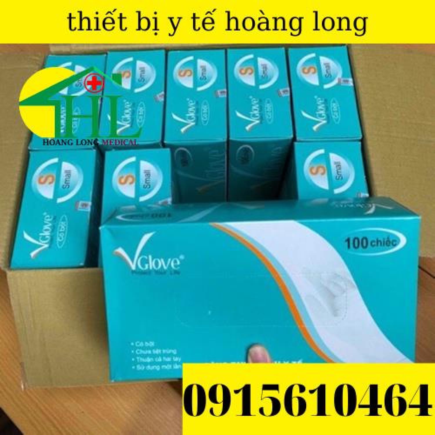 Găng tay y tế vglove có bột size s, m, l