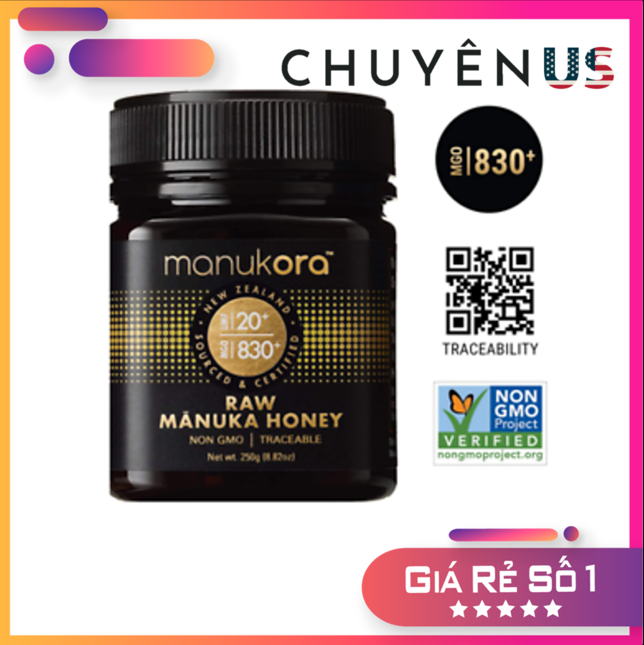 [UMF 20+ | MGO 830+]  Mật Ong MANUKA HONEY Manukora 250g