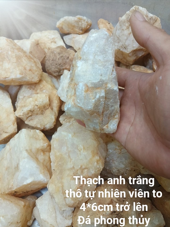 Đá thach anh dãi nền 1 kg - đá phong thủy