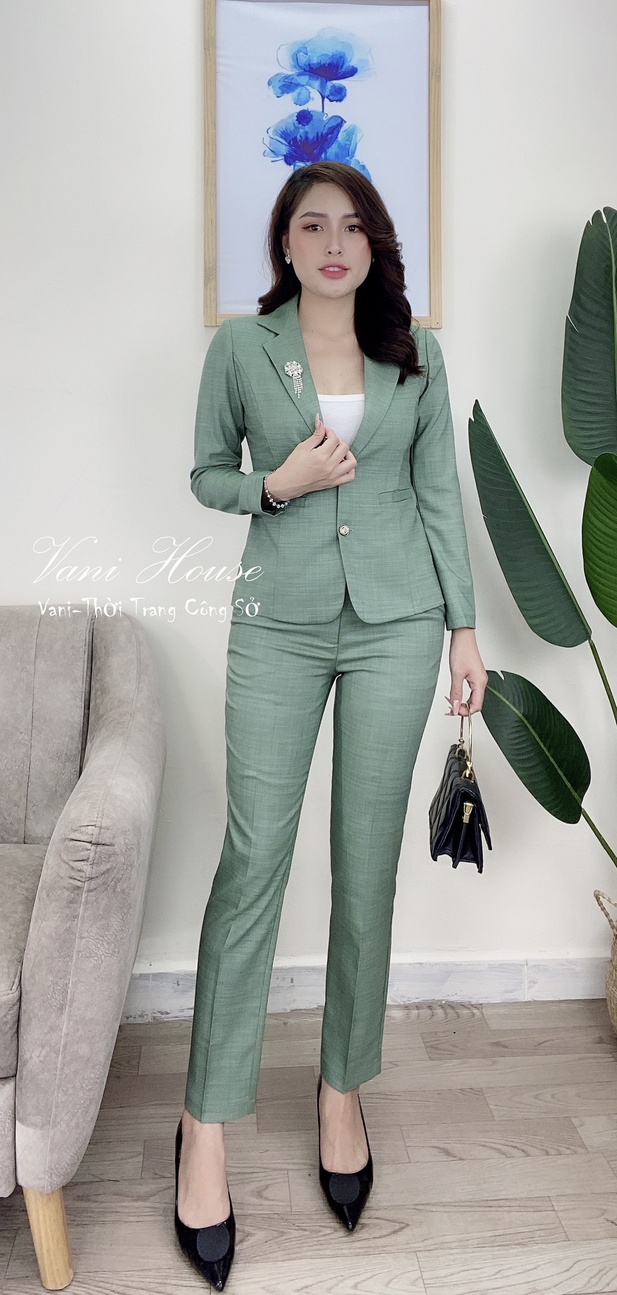 Set nguyên bộ áo Vest quần dài công sở