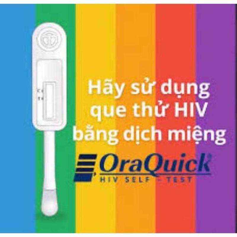 (date mới 2021)Bộ Que xét nghiệm TEST HIV tại nhà ORAQUICK (xét nghiệm bằng dịch miệng, không lấy máu) độ chính xác cao, tiện lợi nhập khẩu