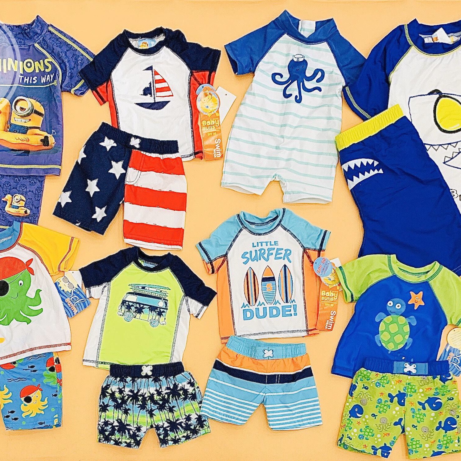 Bộ bơi bé trai nhiều hiệu xuất xịn  Bunz Kid , Sol Swim ...