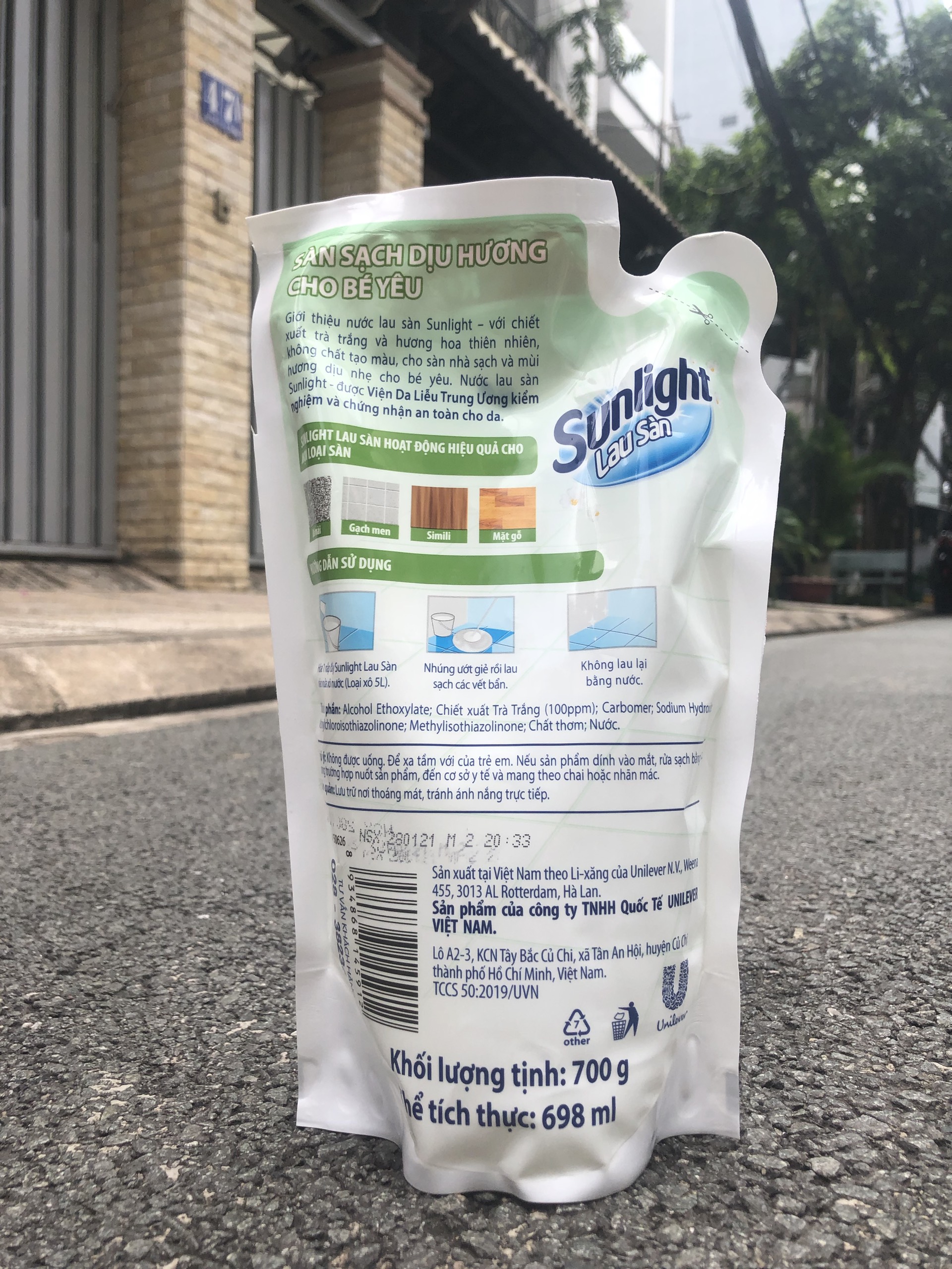 Combo 2 túi Nước Lau Sàn Sunlight (700g*2)