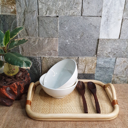 [Rẻ Vô Địch] Sỉ 10 Bát Cơm Sứ Trắng Dày Cao Cấp