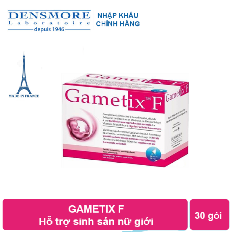 GAMETIX F - Hỗ trợ sinh sản nữ giới - Hộp 30 gói nhập khẩu