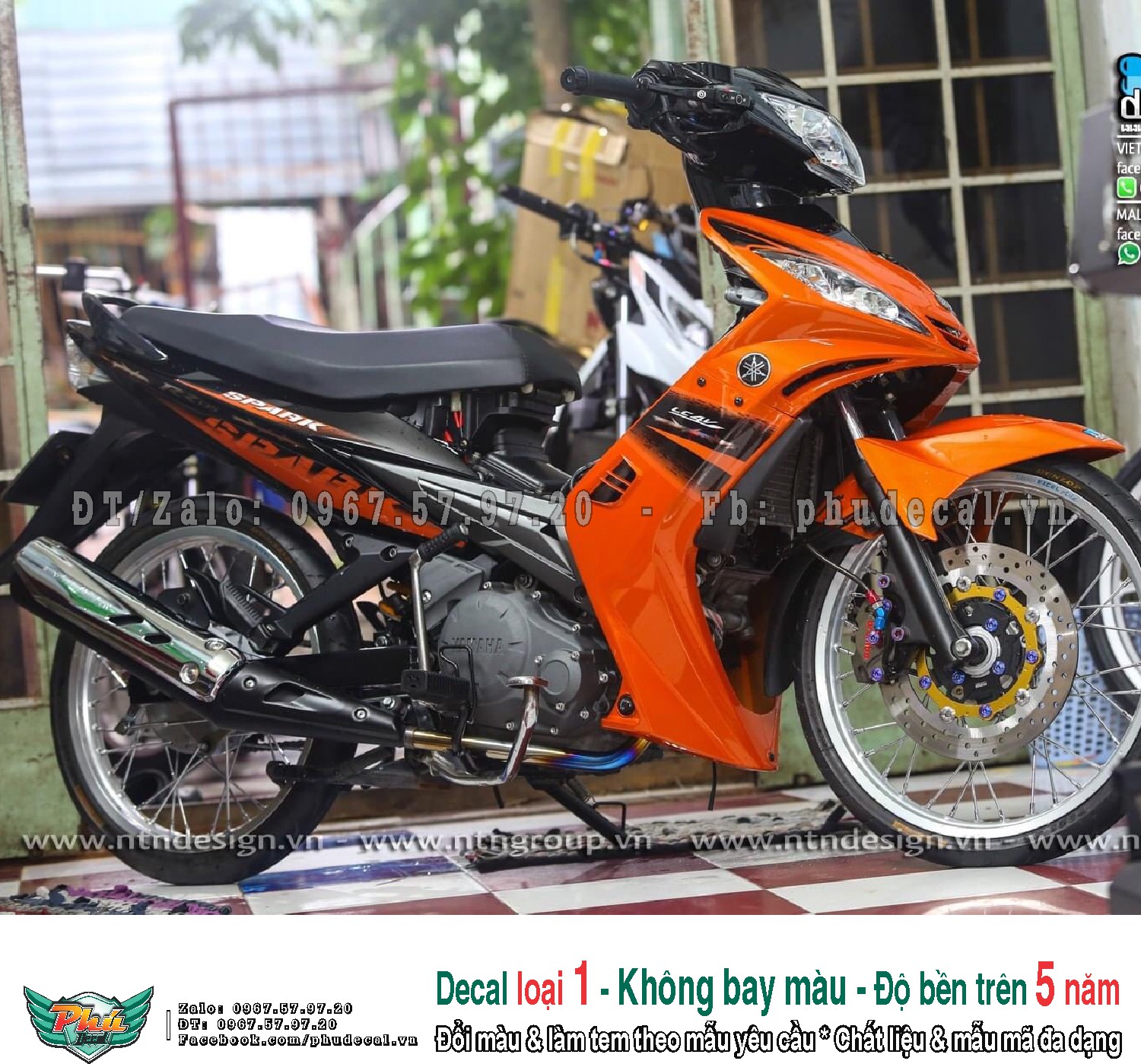 Tem rời xe exciter 2010 cam đen spark
