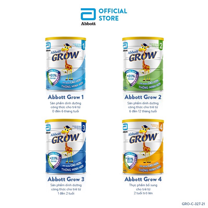Sữa bột Abbott grow 3 hương vani 900g (1-2 tuổi) (lon)