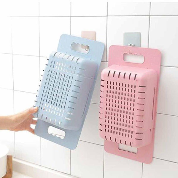 Rổ gác bồn rửa chén xếp gọn đựng đồ đa năng.