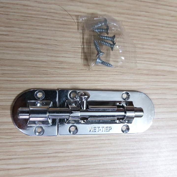 Chốt cửa an toàn Việt Tiệp 100% Inox không gỉ cao cấp ( Chốt ngang 10 x 3cm ) (10300)