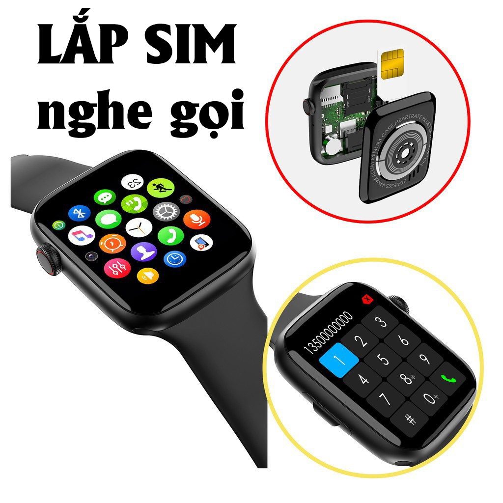 Đồng hồ thông minh lắp sim nam nữ nghe gọi k10 smart watch seri 7 seri 8 đồng hồ thông minh lắp sim nghe gọi, thẻ nhớ, nghe nhạc âm thanh rõ ràng pin trâu