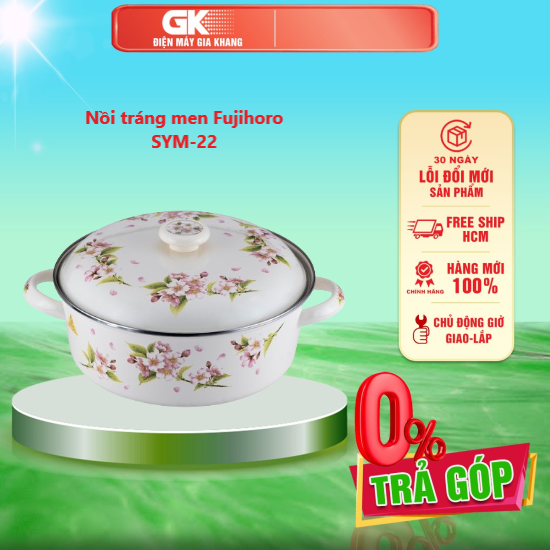 Nồi tráng men fujihoro sym-22 - giao toàn quốc - freeship hcm