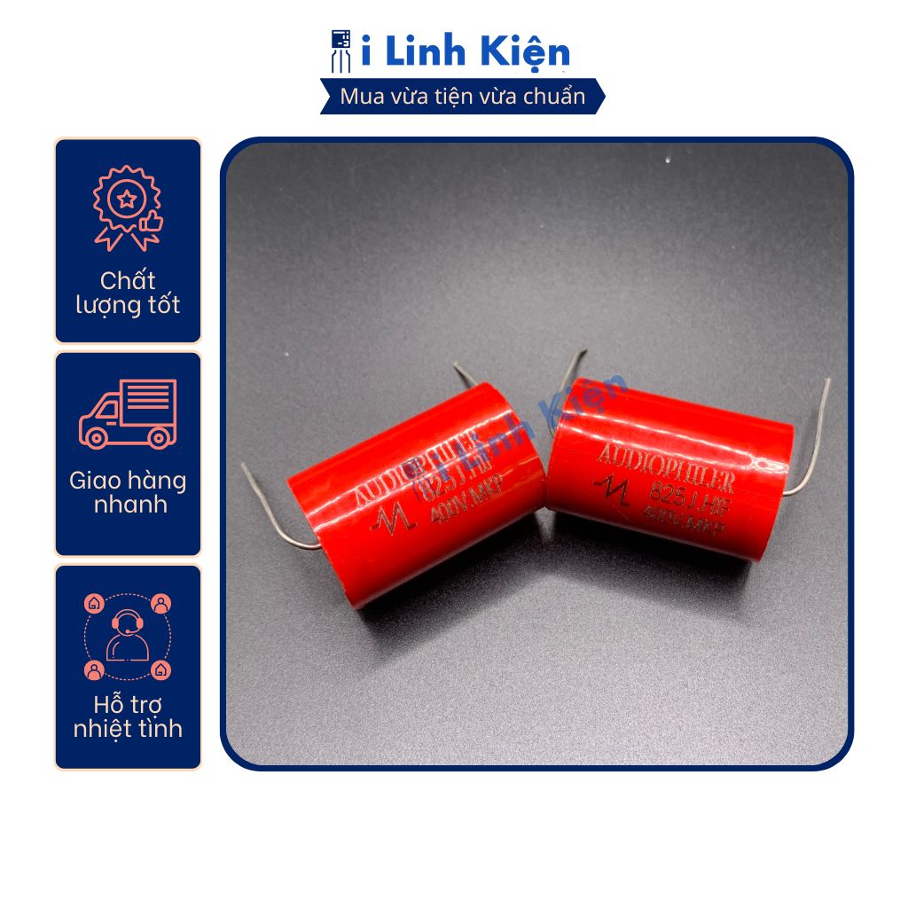 Tụ audio, audiophiler màu đỏ 400v 1uf - 10uf chất lượng tốt