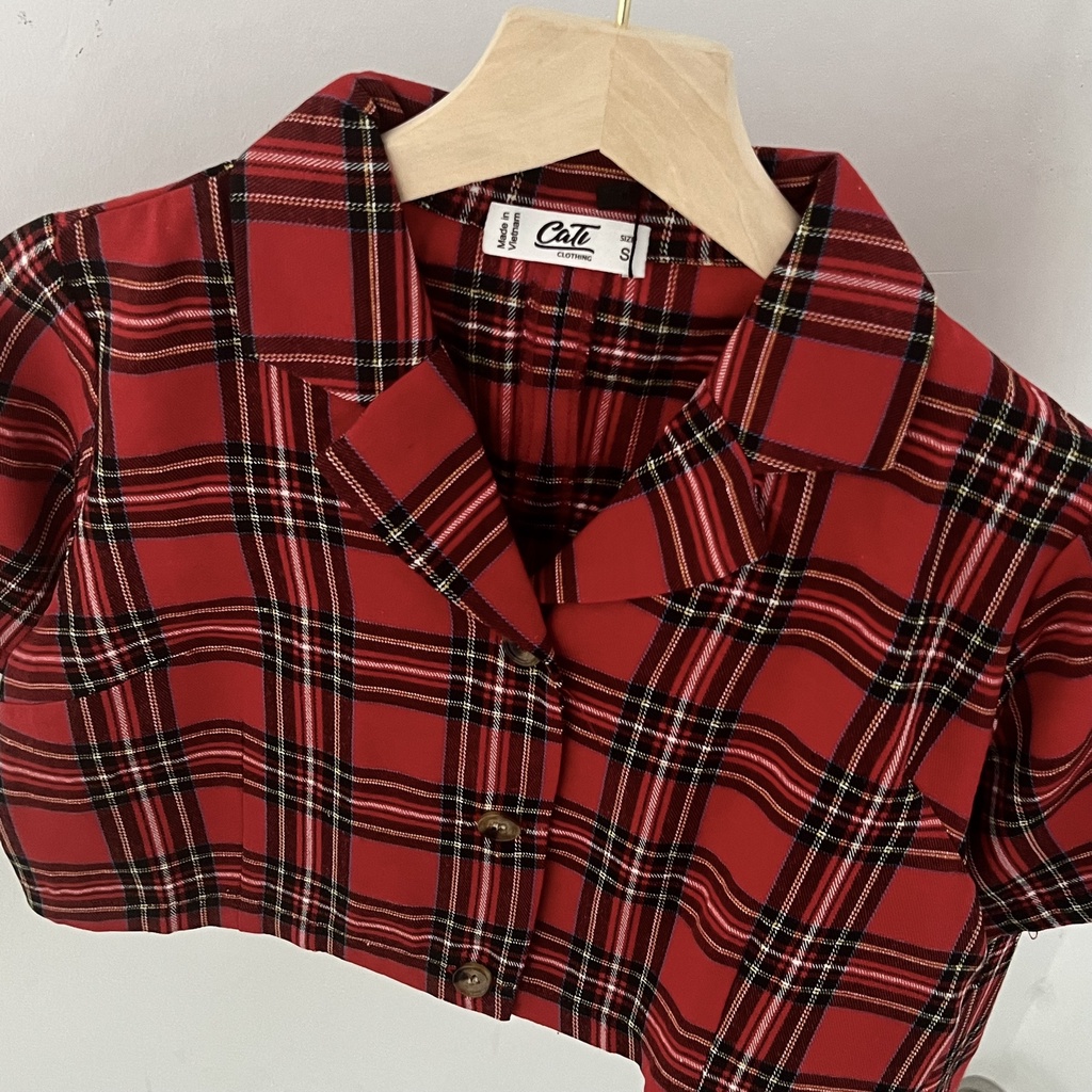 Set kẻ đỏ siêu tây xinh xẻo 2248