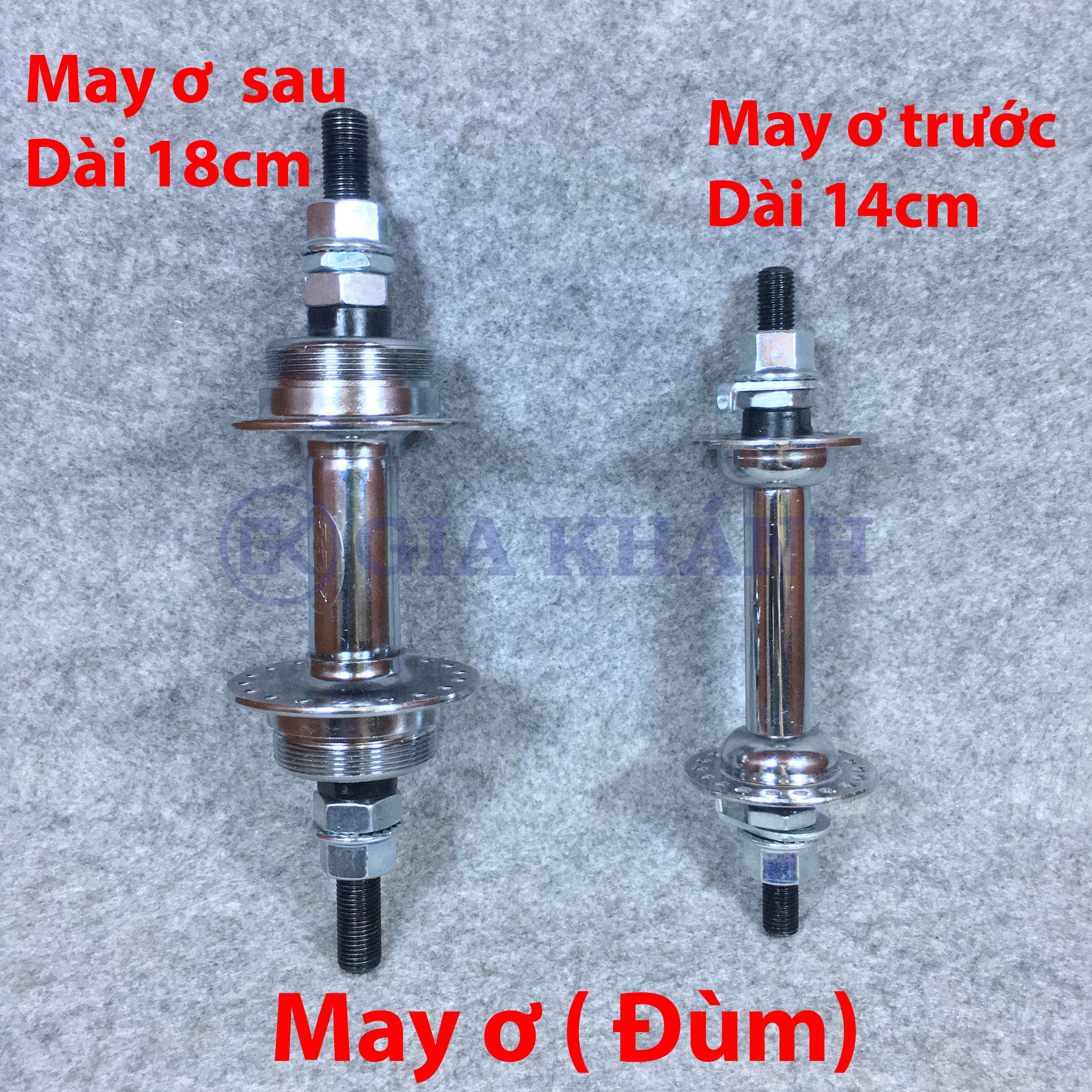 May Ơ ( Moay Ơ ) – Đùm – Trục Trước, Sau Xe Đạp ( Tất Cả Các Xe Mini 600, Cào Cào 660, Thồ 650, 700, ….)