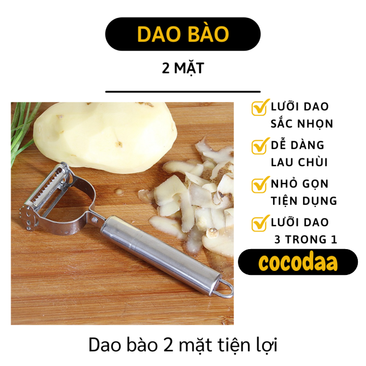 Dao bào rau củ quả - Dao bào 2 mặt tiện lợi bằng inbox - Dao bào dành cho nhà bếp , đồ dùng nhà bếp tiện dụng - Dao bào đa năng cắt gọt