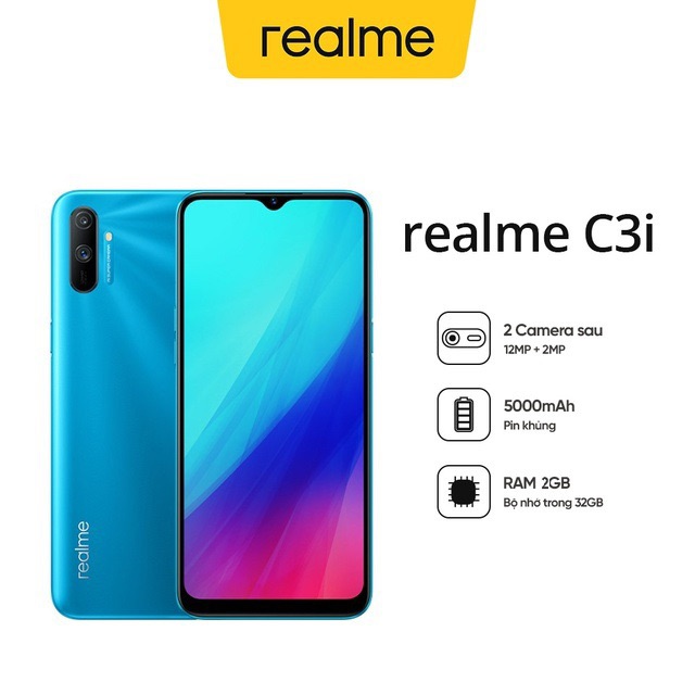Điện Thoại Realme C3i ( 2GB/32GB ) hàng cũ đẹp 90%