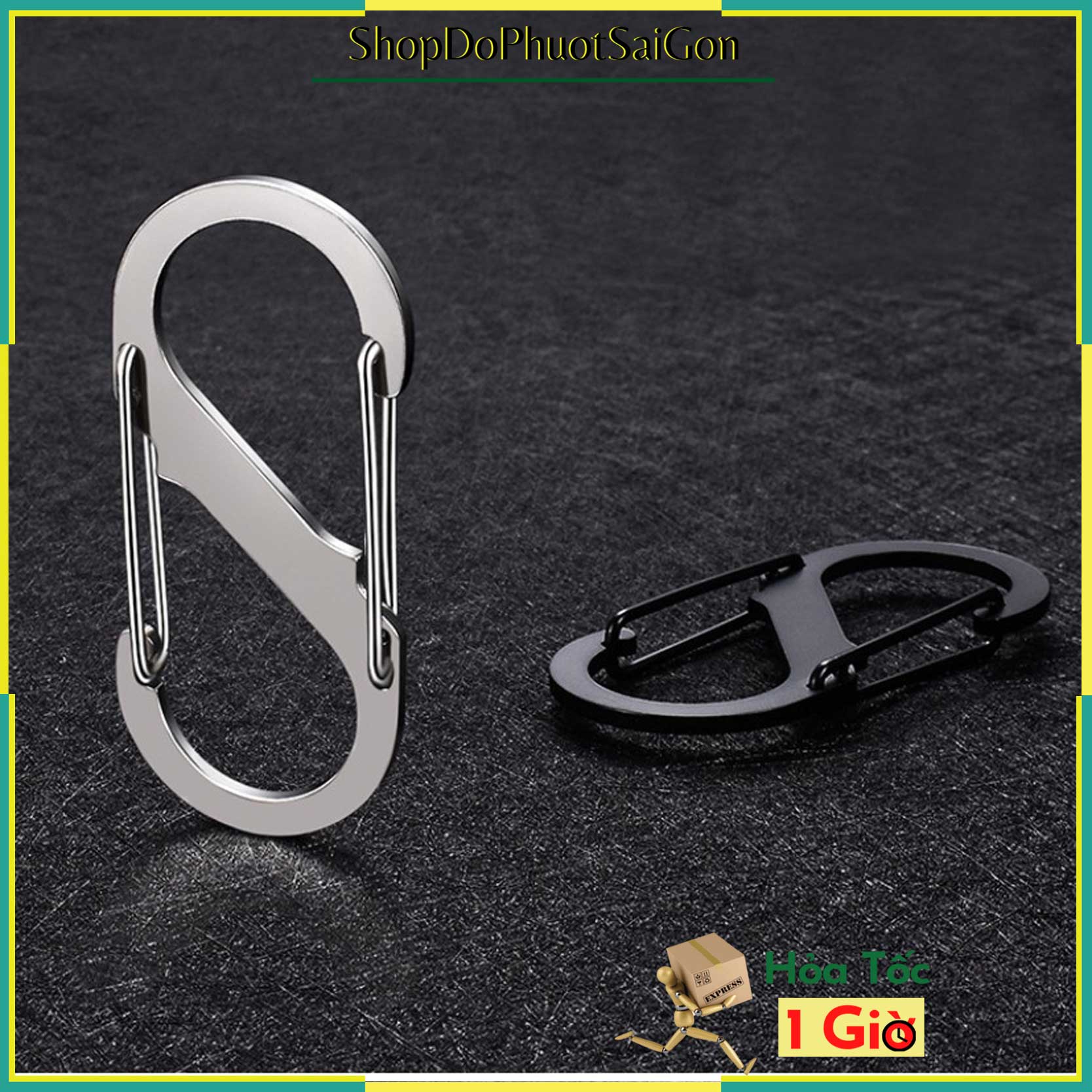 Móc khóa chữ S không gỉ 88mm