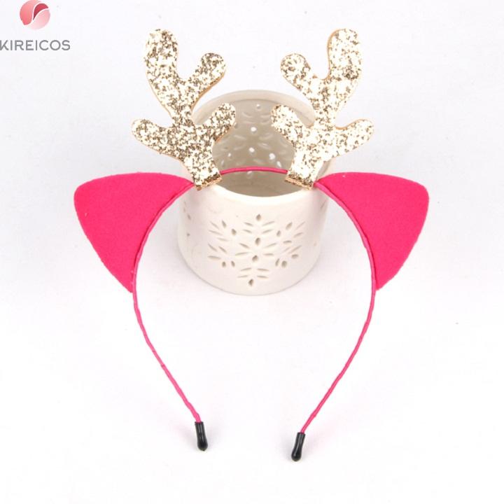 Bờm Cài Tóc Noel Sừng Lấp Lánh Dễ Thương