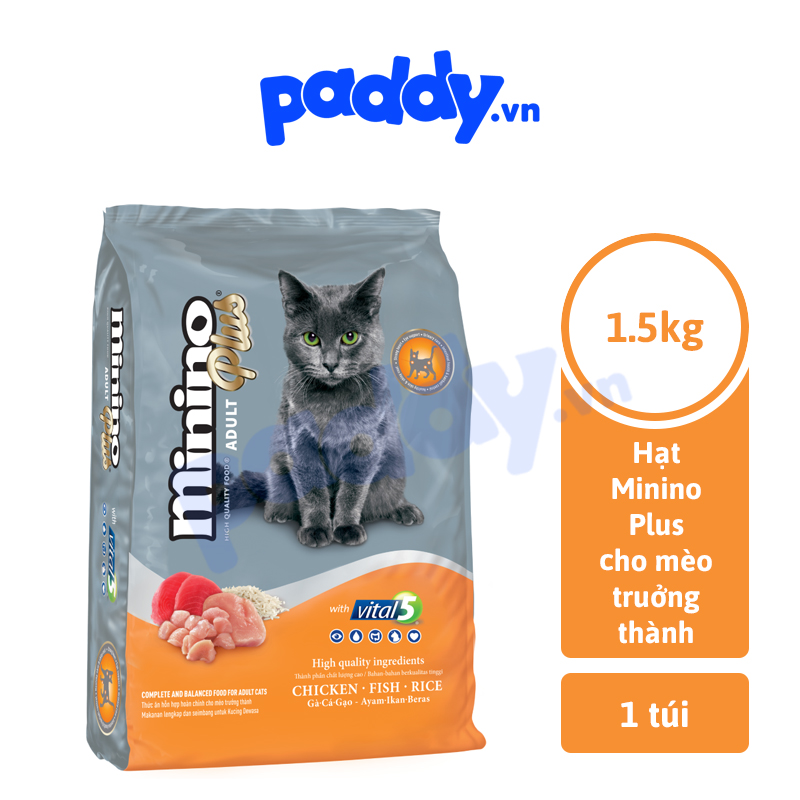 Thức ăn hạt cho mèo minino plus