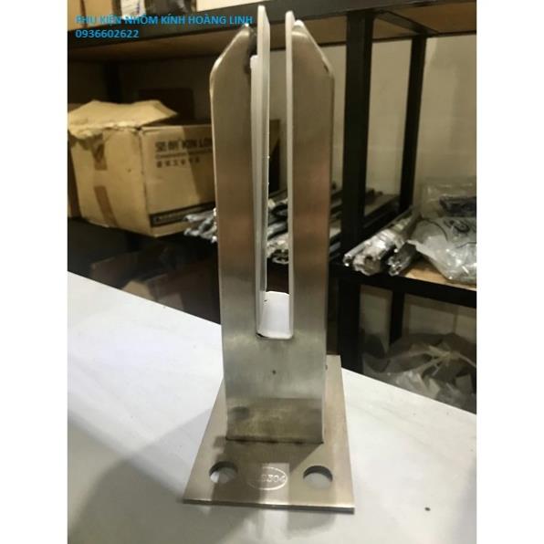 Trụ cầu thang lan can kính không khoan lỗ/ Trụ hộp rỗng inox 304