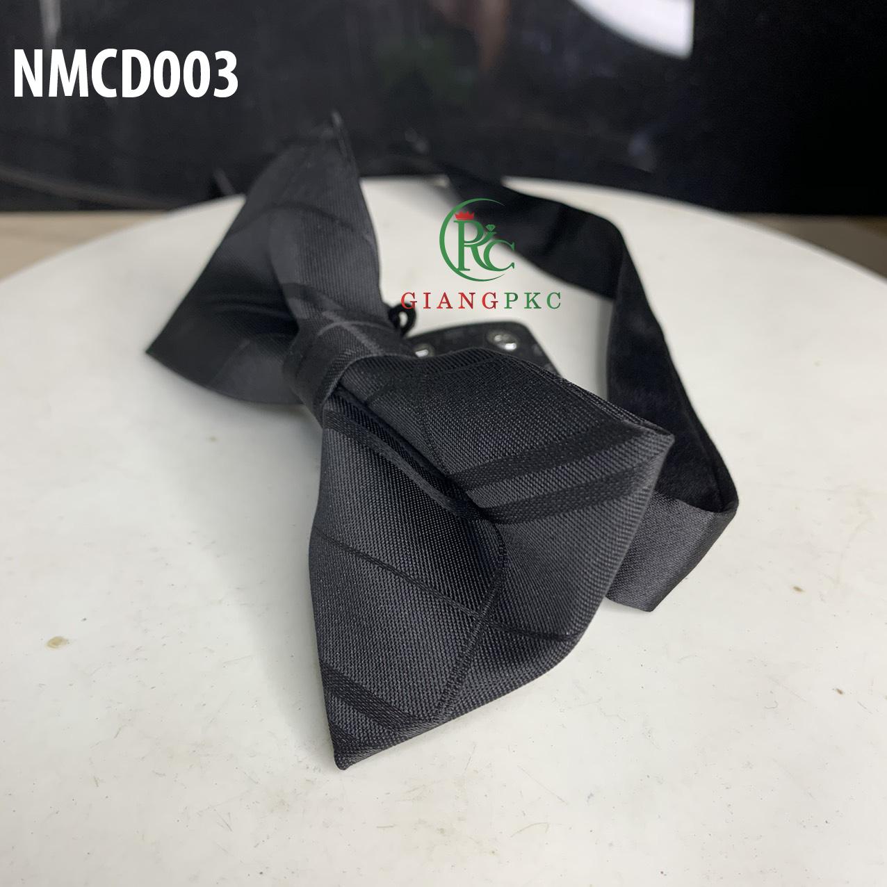 Nơ đeo cổ nam đen xước Giangpkc phụ kiện chú rể