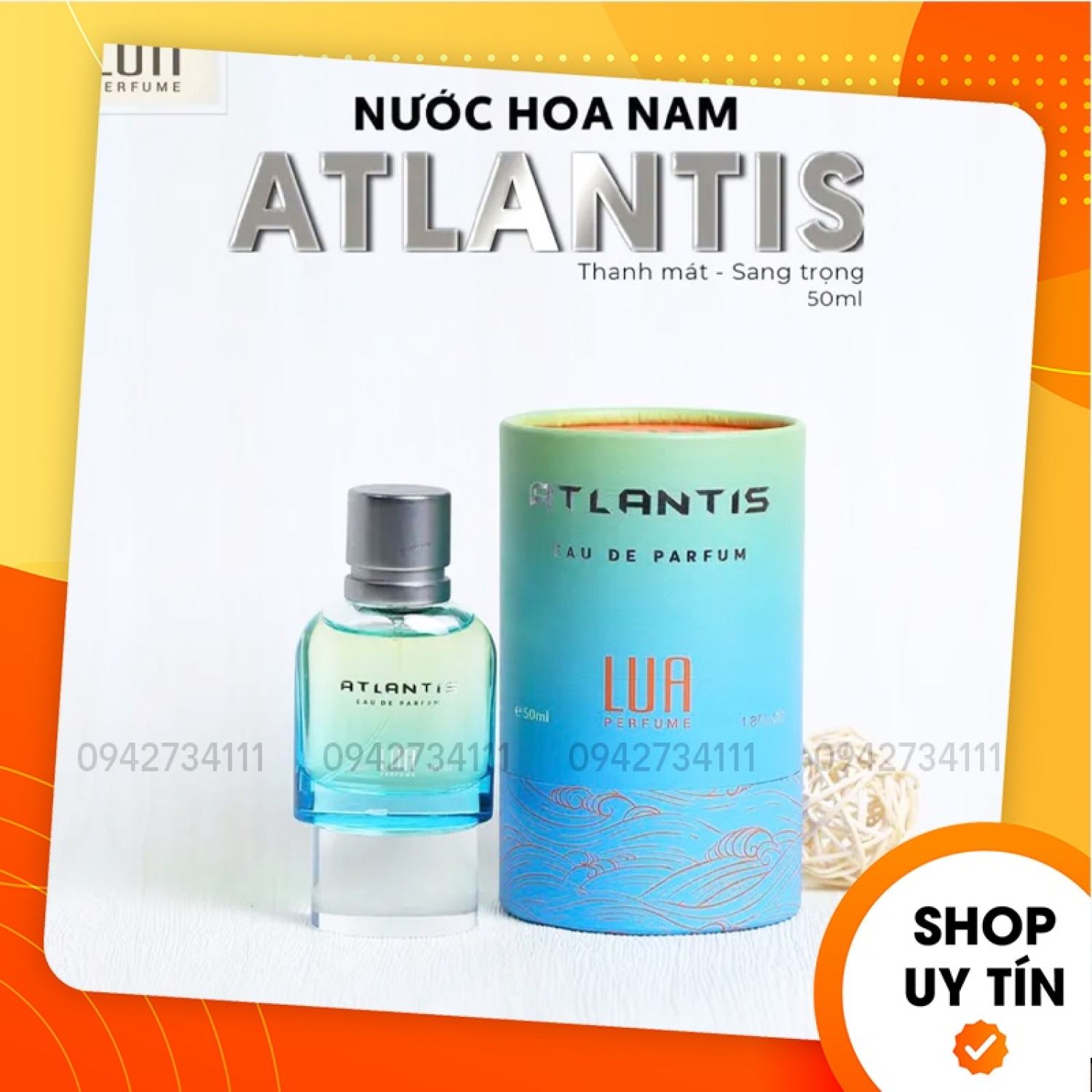 [Chính Hãng] Nước Hoa Nam Atlantis 50ml LUA Perfume